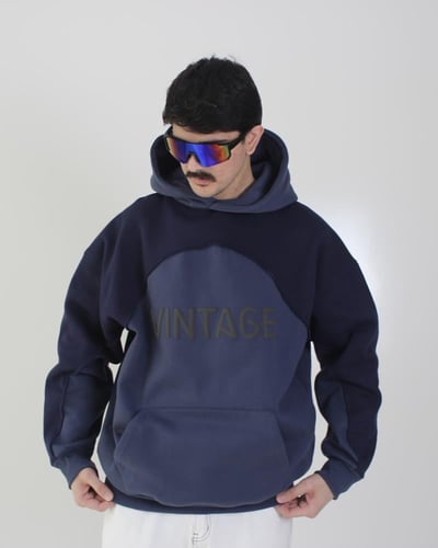 Navy Deep Blend Oversized Hoodie