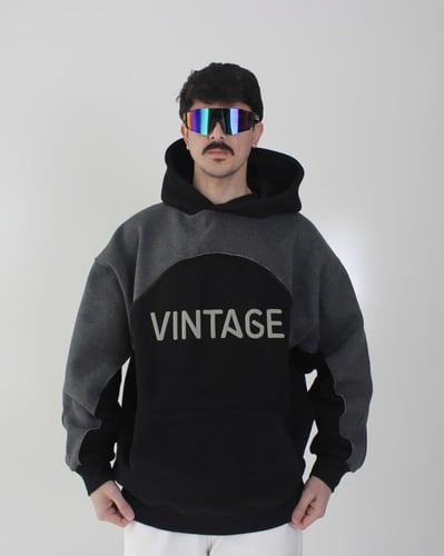 Black Deep Blend Oversized Hoodie