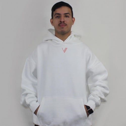 White oversize hoodie