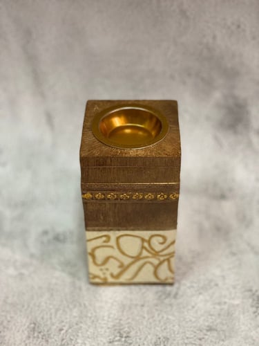 مبخرة خشبية لون أبيض