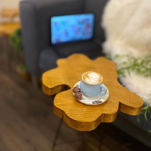 طاولة خدمة خشب بلون الفاتح