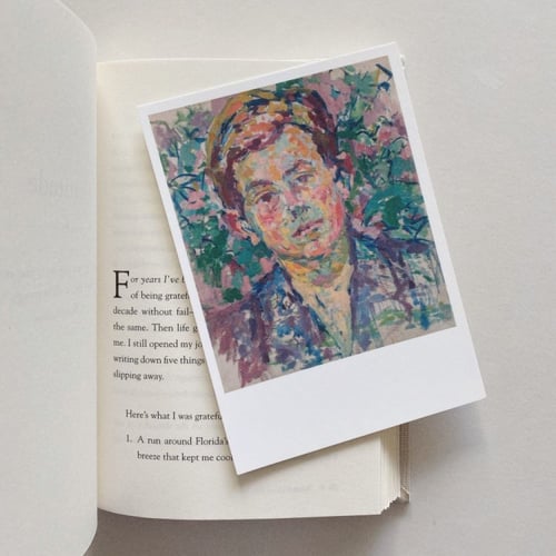 بوست كارد او بوك مارك للوحة الرسام : - ,