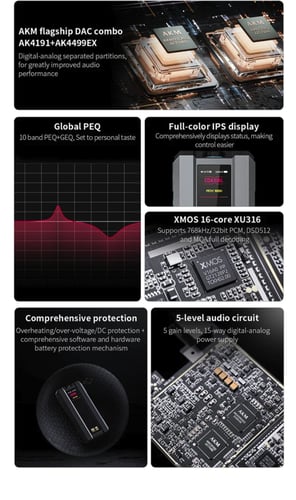 FiiO Q15 MQA Hi-Res Audio HIFI Headphone Amplifier...