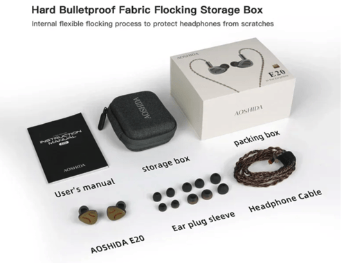 Aoshida E20 HIFI Earphone 10mm Beryllium Coated Dy...