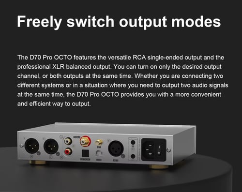 TOPPING D70 PRO OCTO HiFi DAC Bluetooth 5.1 Suppor...