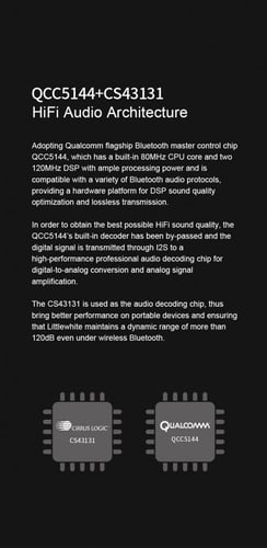 Moondrop Littlewhite 2PIN 0.78 Neckband Bluetooth...