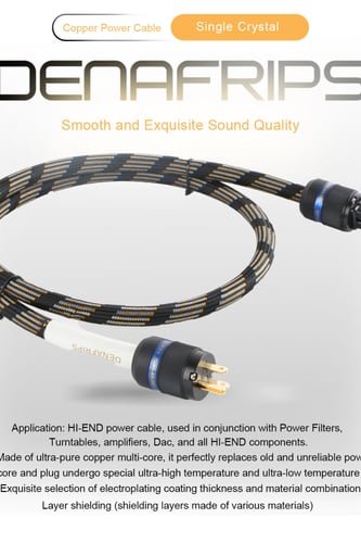 DENAFRIPS Single Crystal Copper Power Cable