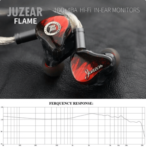 JUZEAR FLAME 1DD+4BA In Ear Earphone Monitor Headp...