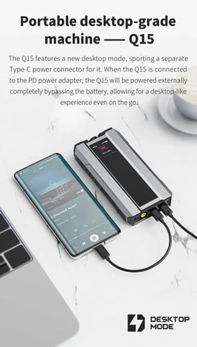 FiiO Q15 MQA Hi-Res Audio HIFI Headphone Amplifier...