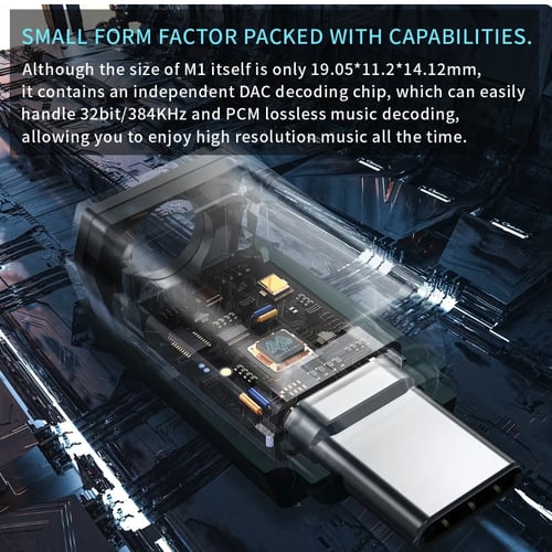 MUSEHIFI M1 Type-C to 3.5mm Decoding Amp/DAC 384kH...