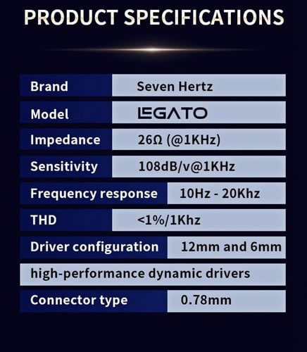 7HZ Legato خاصة لمحبي البيس العالي جداً IEM