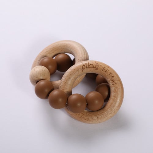 عضاضة بني Wooden teether