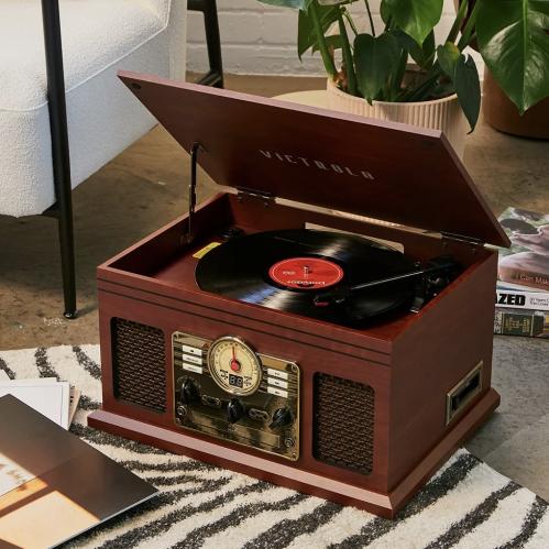 Victrola Quincy 6-In-1 Bluetooth Record Player