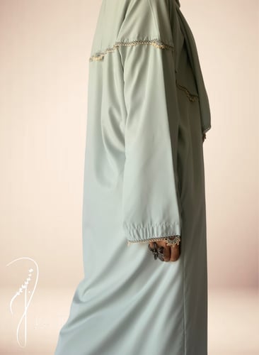 شرشف صلاة سحاب تفني مزين بالكروشي يدوي و الطرحة من...