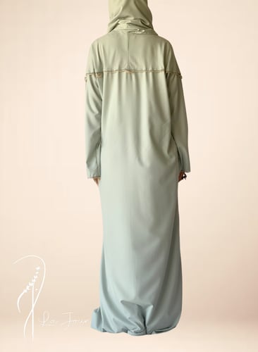 شرشف صلاة سحاب تفني مزين بالكروشي يدوي و الطرحة من...