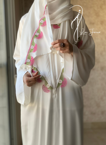 شرشف صلاة سستة أبيض مع أويا فوشي