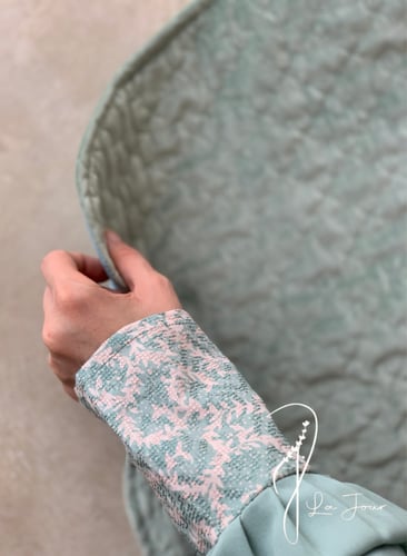 شرشف صلاة باتيك زيتي وفيروزي باستيل سستة