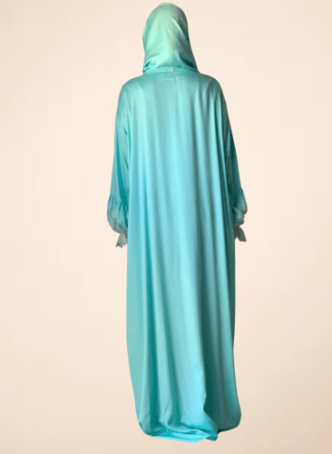 شرشف صلاة دانتيل سحاب أخضر فاتح