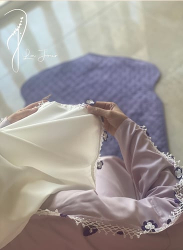 ثوب صلاة سحاب موف كروشيه يدوي