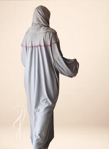 شرشف صلاة سحاب سماوي على رمادي على مزين بالكروشي ي...