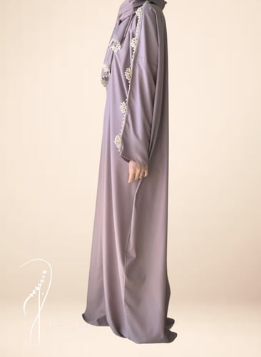 شرشف صلاة سحاب بني على موف كروشيه يدوي بيج