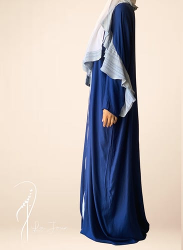 عباية شرشف كحلي قطن فاخر من القطن الستان و القطن ا...