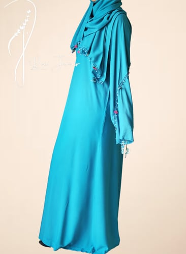 شرشف صلاة سستة ازرق ورد اويا الفاخر من لاجور