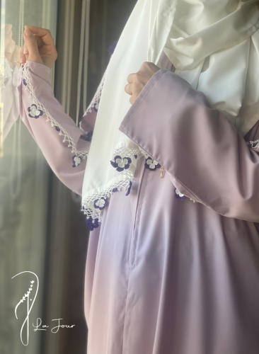 ثوب صلاة سحاب موف كروشيه يدوي