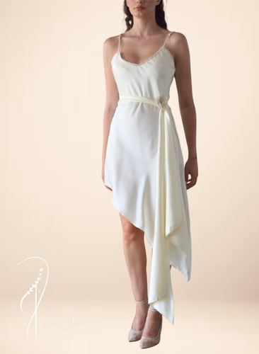 قميص نوم وروب اوف وايت حرير و جبير