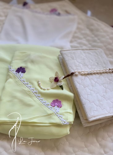 مجموعة 5أطقم شراشف لف كروشيه قطن