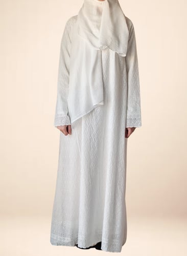 ثوب حج وعمرة أبيض قطن بطرف