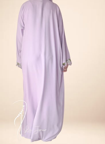 شرشف صلاة لف قطن بارد بنفسجي موف مزين بالاويا الفا...