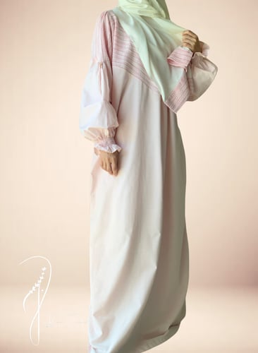 عباية شرشف وردي فاخر سستة