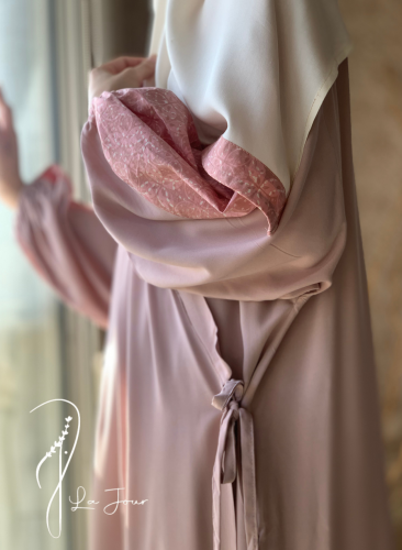 شرشف صلاة باتيك لف طرحة منفصلة وردي