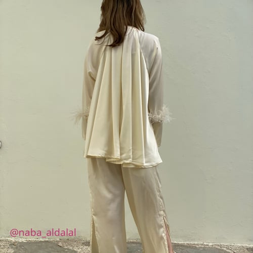 بيجاما ريش اوف وايت ستان حرير