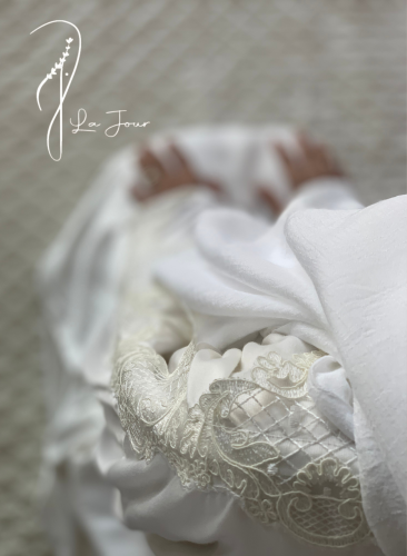 شرشف صلاة جبير فاخر اوف وايت طرحة منفصلة