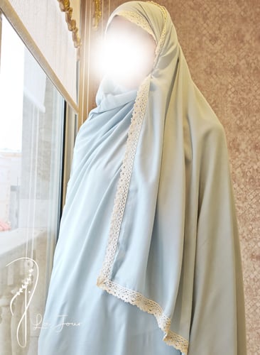 شرشف صلاة مربع مثل الملاية اللف أخضر باستيل