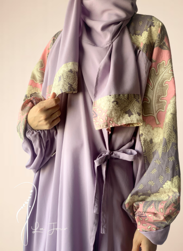 شرشف صلاة باتيك لف مفتوح موف لفندر باستيل وبنك