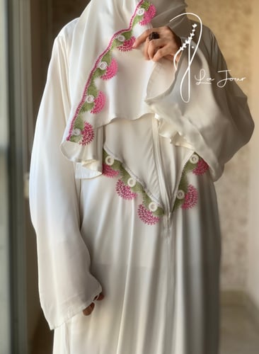 شرشف صلاة سستة أبيض مع أويا فوشي