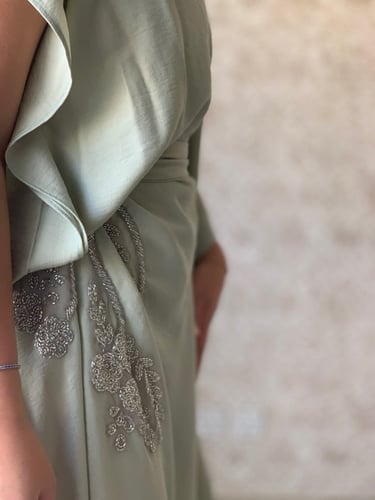 جلابية موف فاتح لفندر مع حولا مقصبة