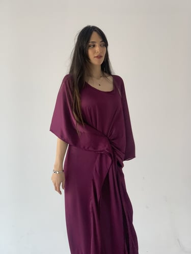 جلابية تلبس باكثر من طريقة طوبي حرير