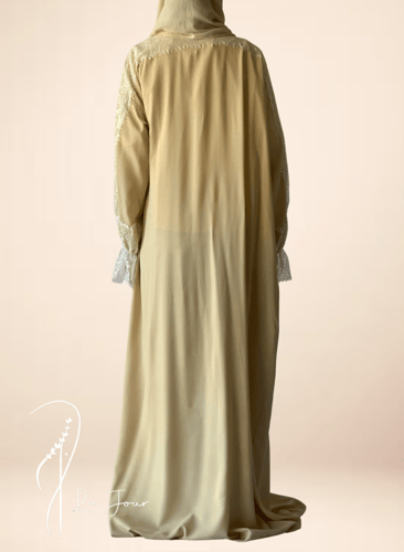 شرشف لف بيج دانتيل ابيض طرحة منفصلة