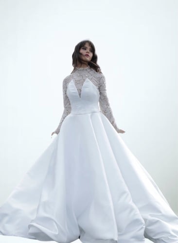 فستان عروسة شك وجبير تطريز