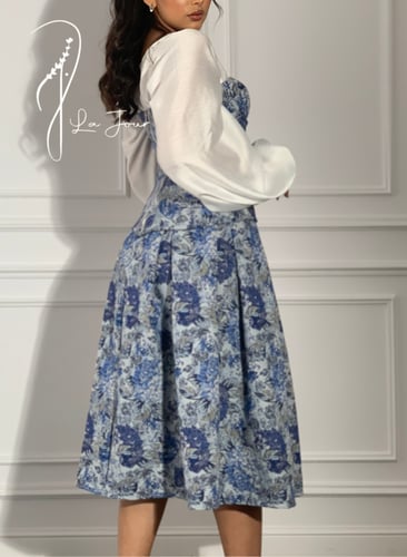 كورساج مشد جينز ازرق منقوش