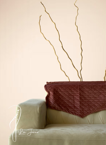 سجادة دستي بنك وردي قطيفة