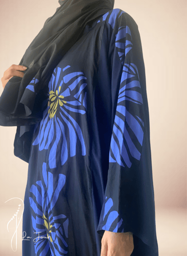 شرشف صلاة سحاب طرحة منفصلة ازرق