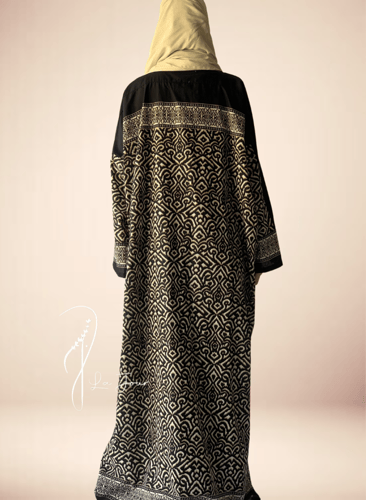 شرشف صلاة سستة طرحة اسودو بيج منقوش بني منفصلة.