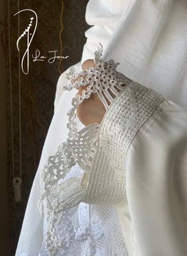 شرشف صلاة اويا لف مثل الروب ابيض اوف وايت طرحة منف...