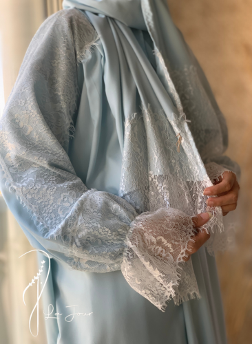 شرشف مرد لف سماوي باستيل دانتيل طرحة منفصلة