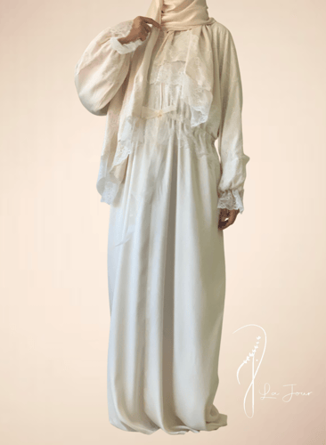 شرشف صلاة سستة دانتيل بيج